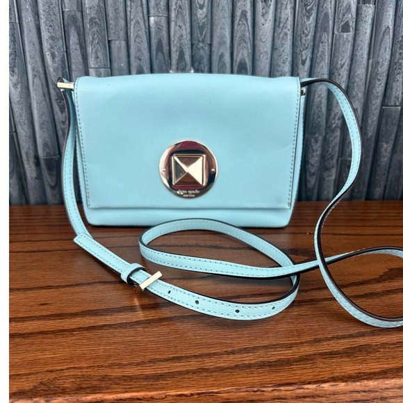 Kate Spade New York Handbags - kate spade light blue crossbody bag with gold-tone hardware
